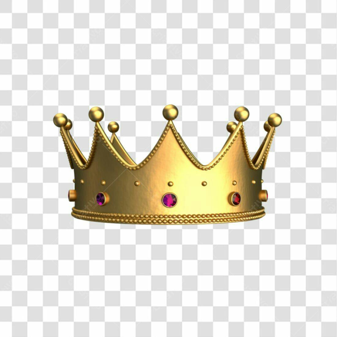 Icone Coroa Real Ouro PNG com fundo transparente