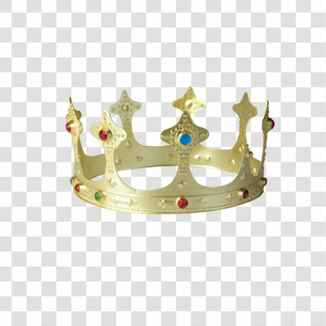 Icone Coroa Real Ouro PNG com fundo transparente