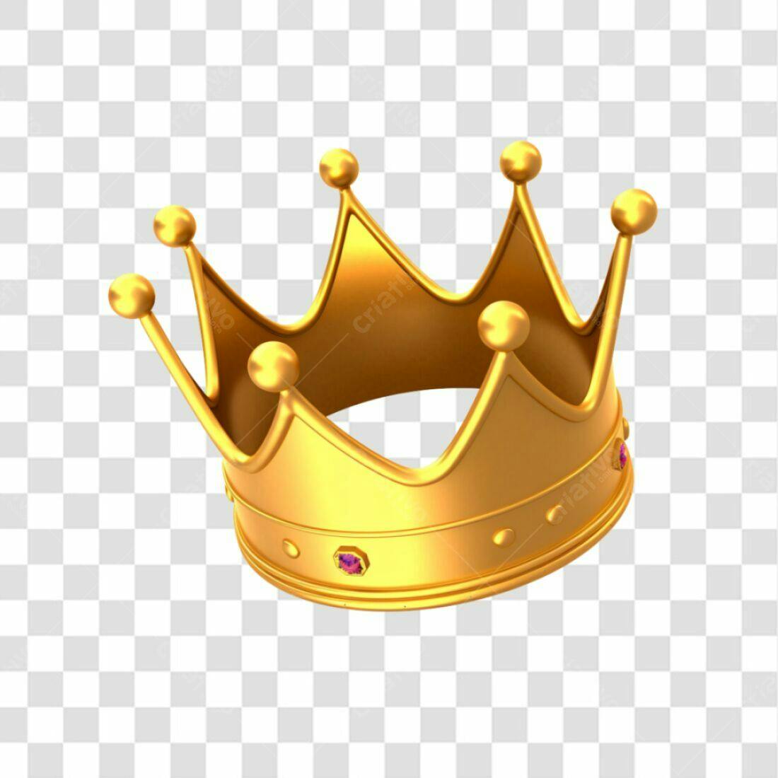 Icone Coroa Real Ouro PNG com fundo transparente