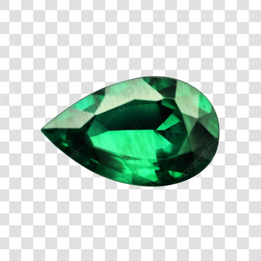 Icone Esmeralda Verde PNG com fundo transparente