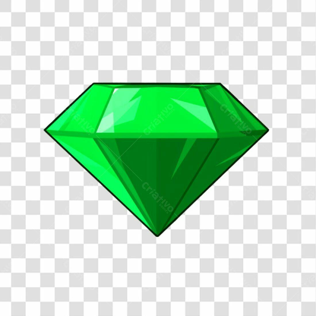 Icone Esmeralda Verde PNG com fundo transparente