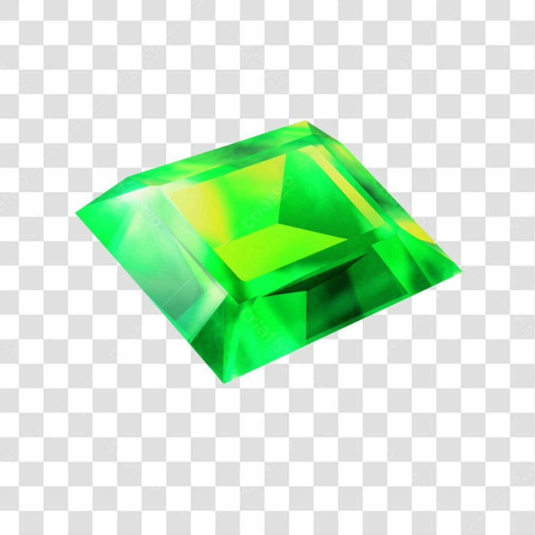 Icone Esmeralda Verde PNG com fundo transparente