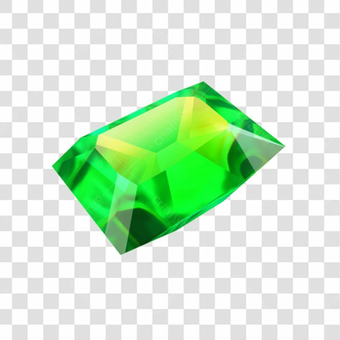 Icone Esmeralda Verde PNG com fundo transparente
