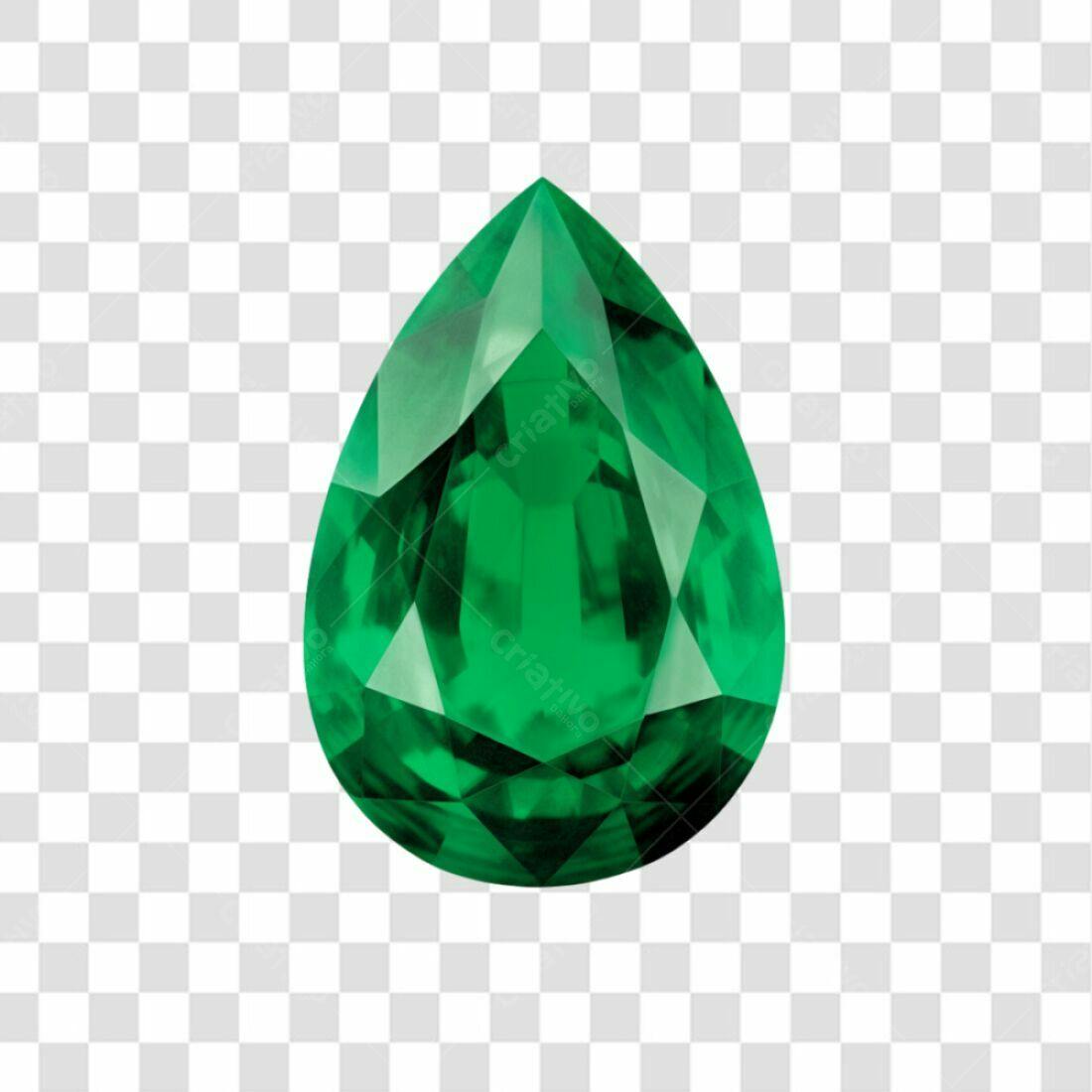 Icone Esmeralda Verde PNG com fundo transparente