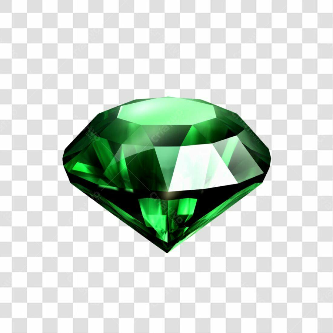Icone Esmeralda Verde PNG com fundo transparente