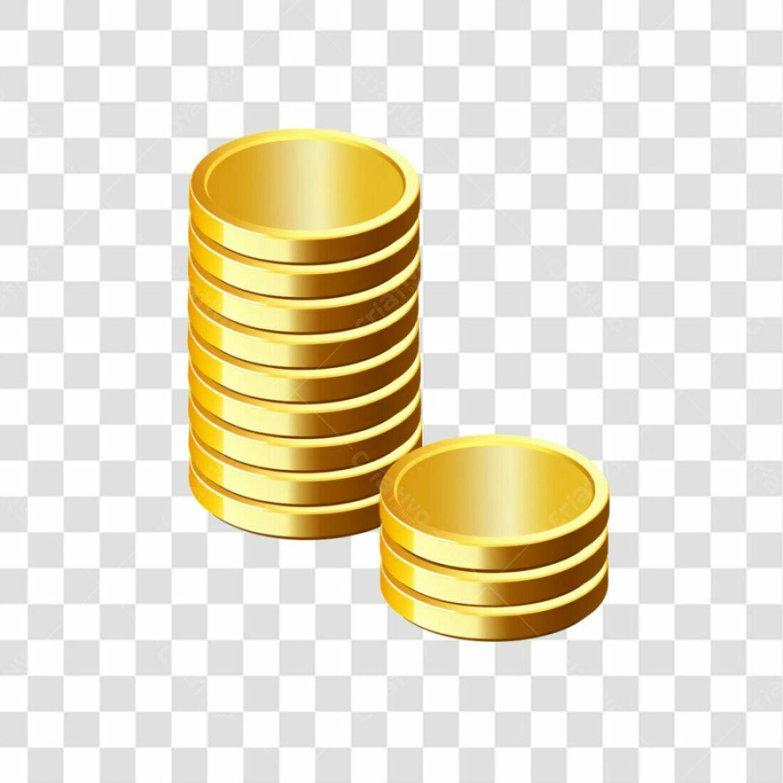 Icone Pilha de Moedas Ouro PNG com fundo transparente
