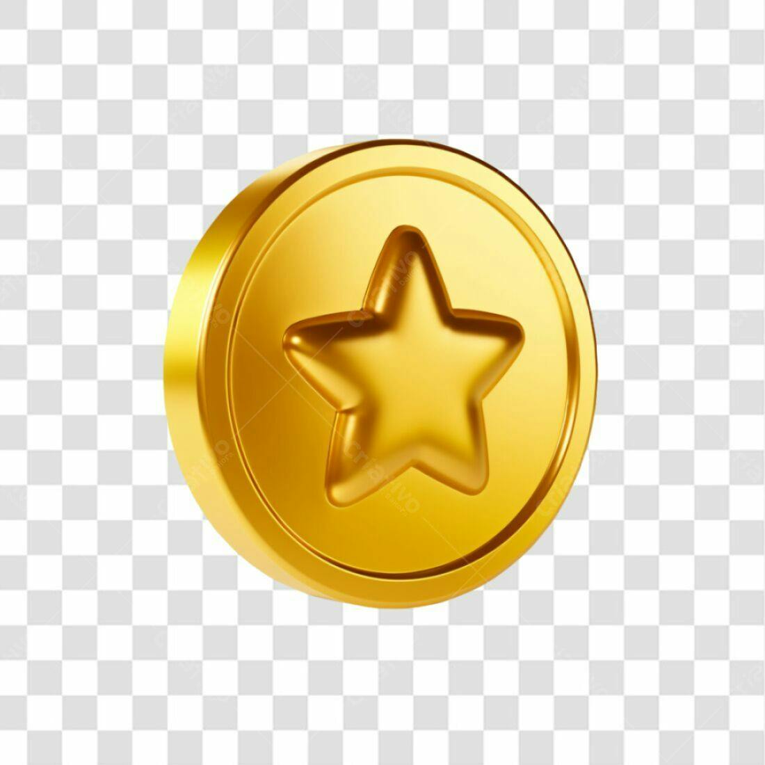 Icone Estrela Dourada PNG com fundo transparente