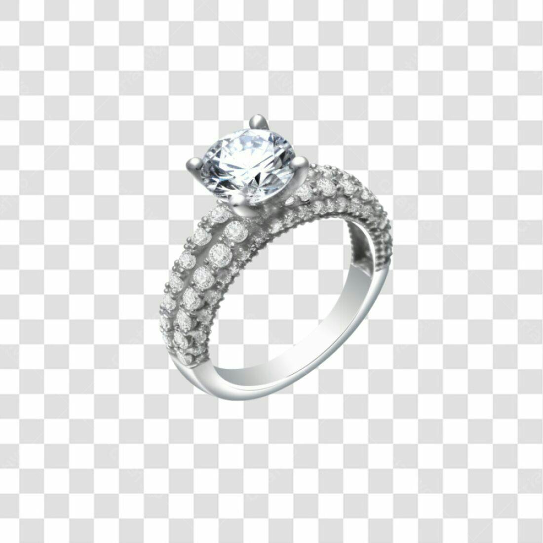 Icone Anel Diamante Solitário PNG com fundo transparente