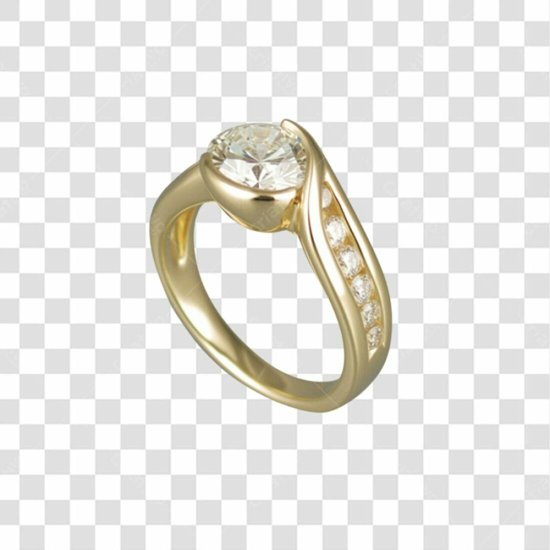 Anel de Diamante PNG com fundo transparente