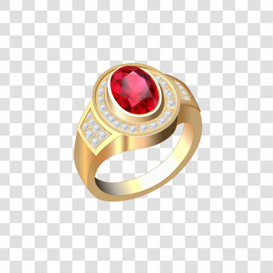 Icone Anel Rubi e Diamantes PNG com fundo transparente