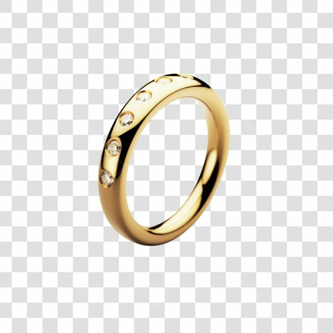 Icone Anel Ouro Diamantes PNG com fundo transparente