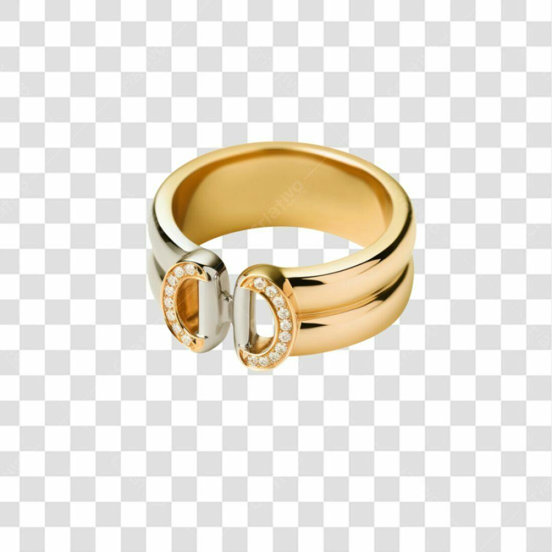 Icone Anel de Ouro e Diamantes PNG com fundo transparente