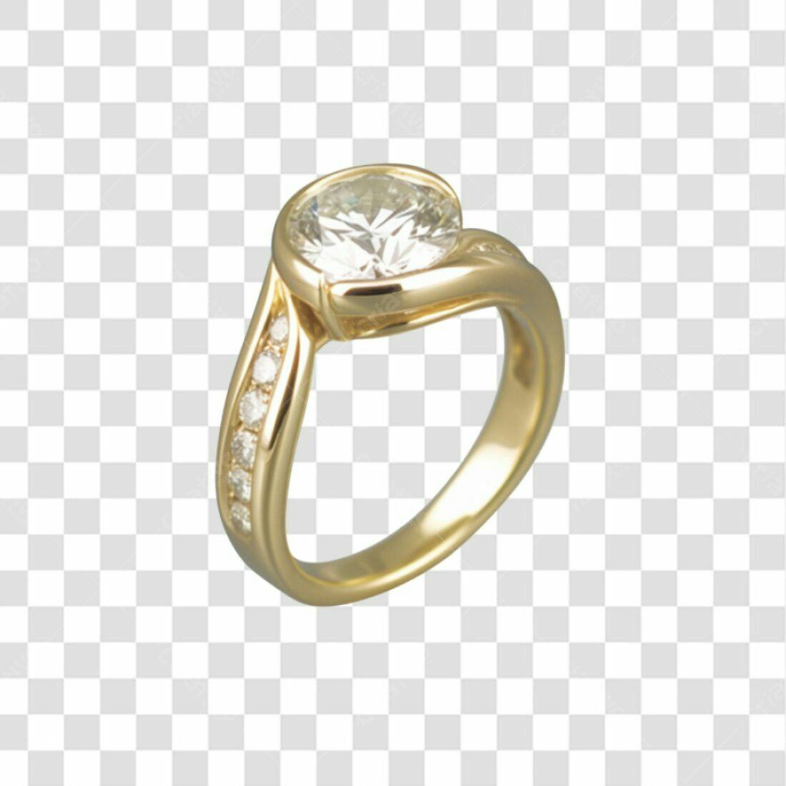 Anel de Diamante PNG com fundo transparente