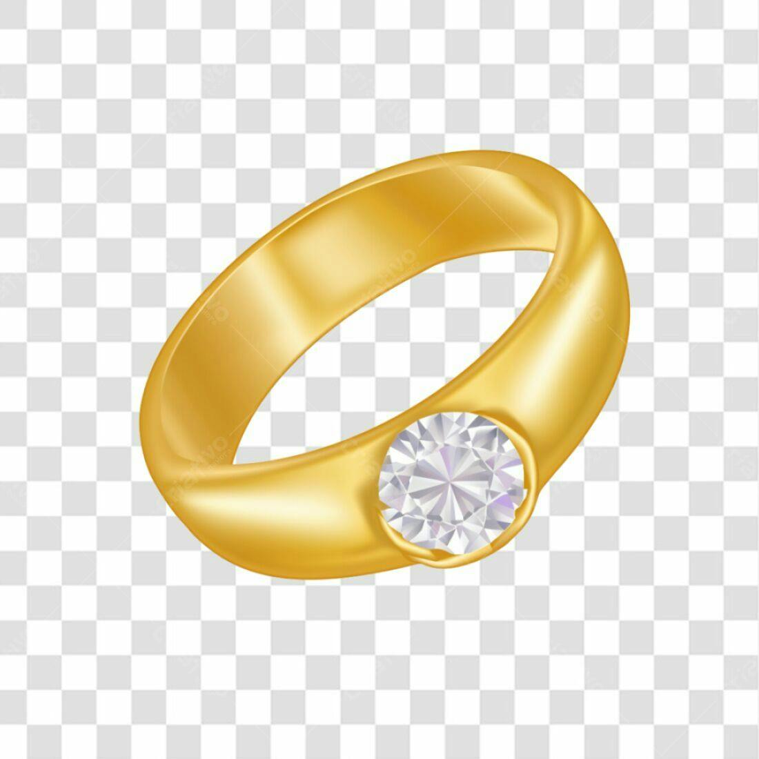 Icone Anel de Ouro com Diamante PNG com fundo transparente
