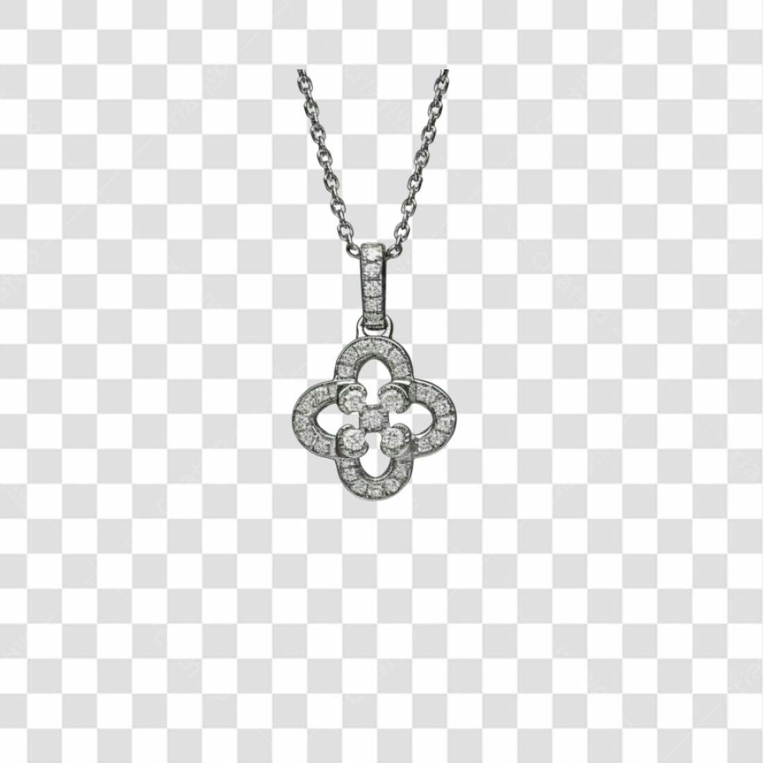 Pingente Diamante Flor PNG com fundo transparente