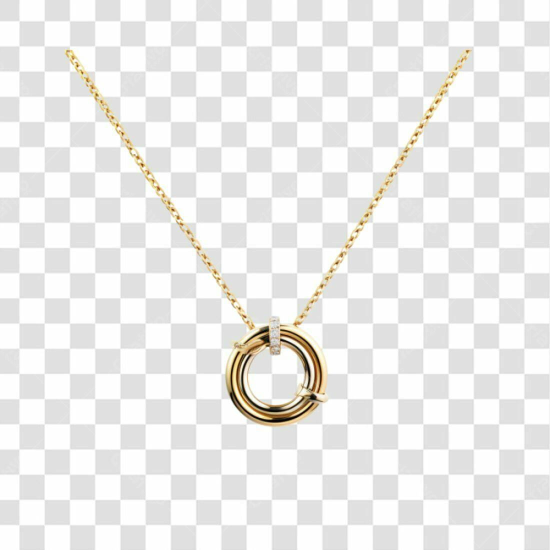 Icone de Colar Ouro e Diamantes PNG com fundo transparente