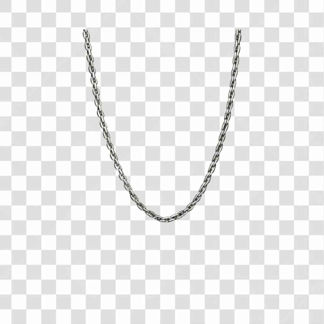Icone corrente de prata PNG com fundo transparente