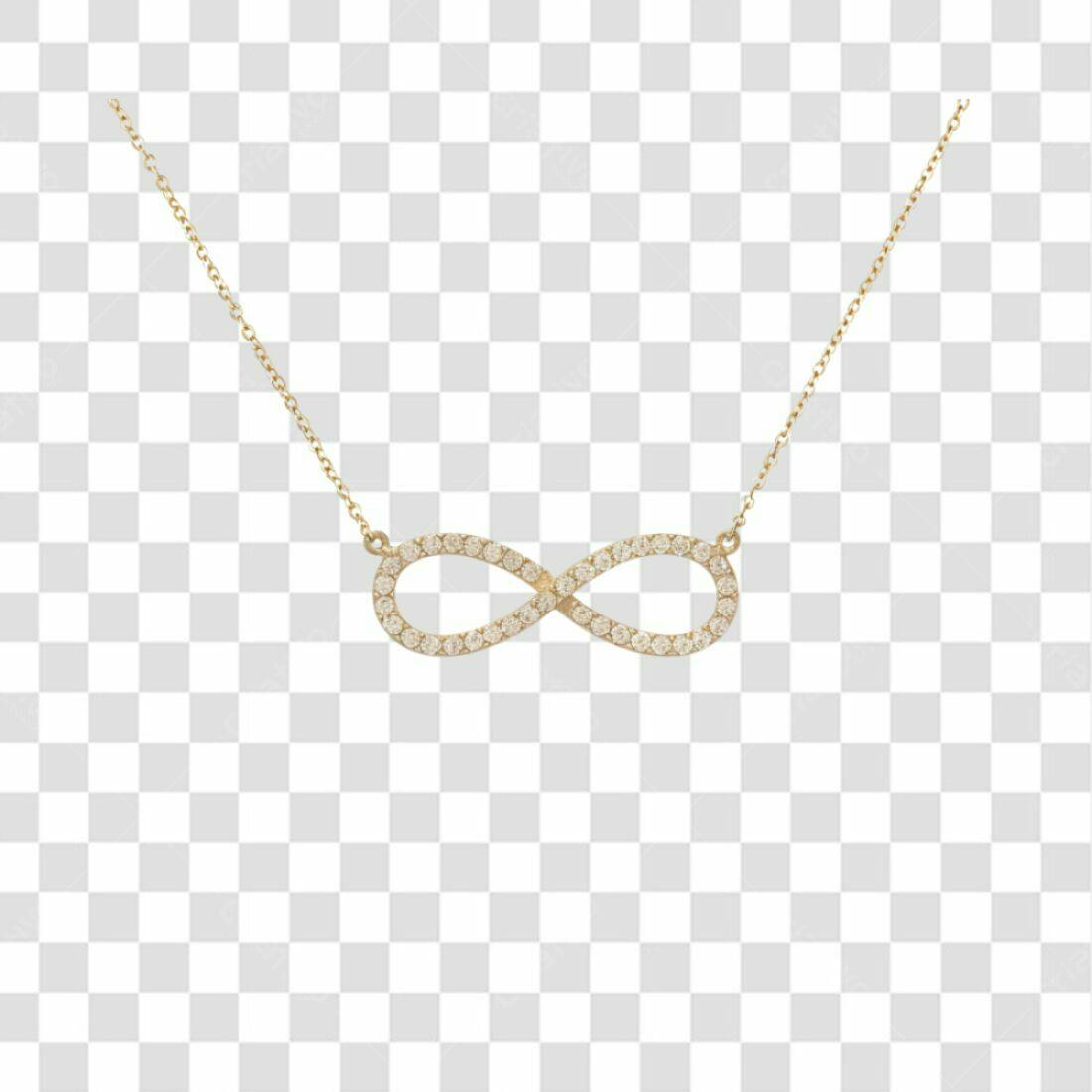 Icone Infinito Ouro e Diamantes PNG com fundo transparente