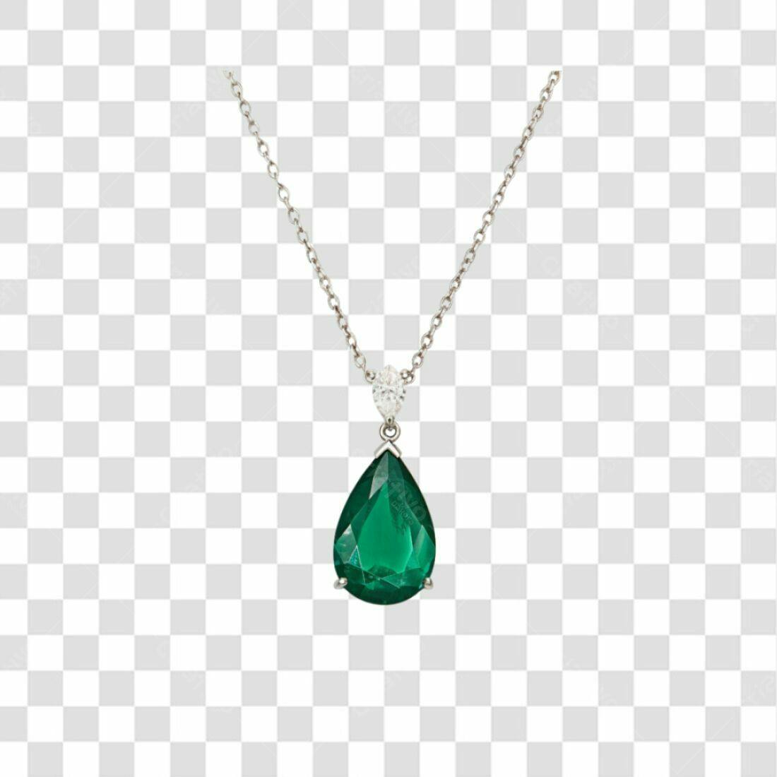 Pingente Esmeralda PNG com fundo transparente