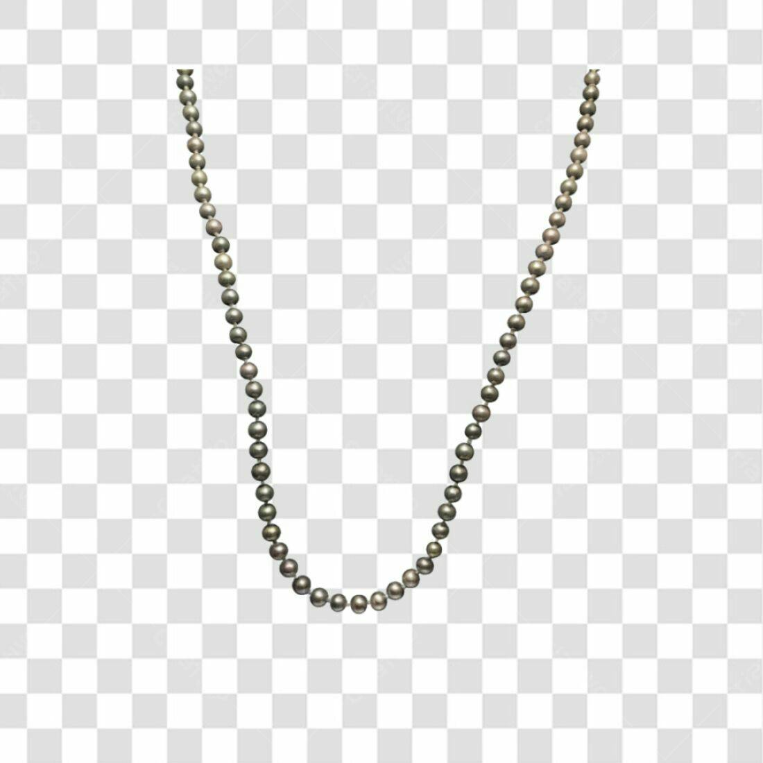 Icone de Colar de Pérolas Cinza PNG com fundo transparente