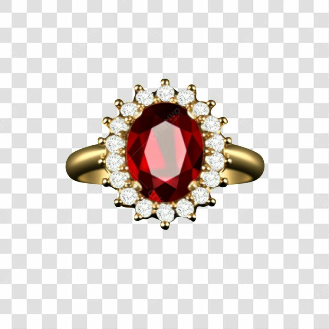 Icone Rubi e Diamantes Anel PNG com fundo transparente