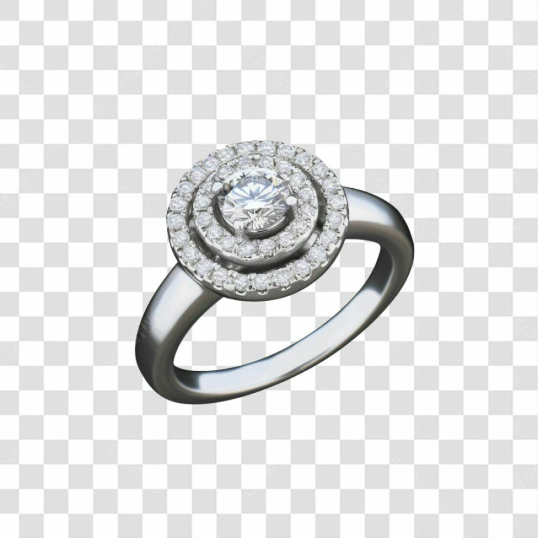 Icone Anel Diamante Solitário PNG com fundo transparente
