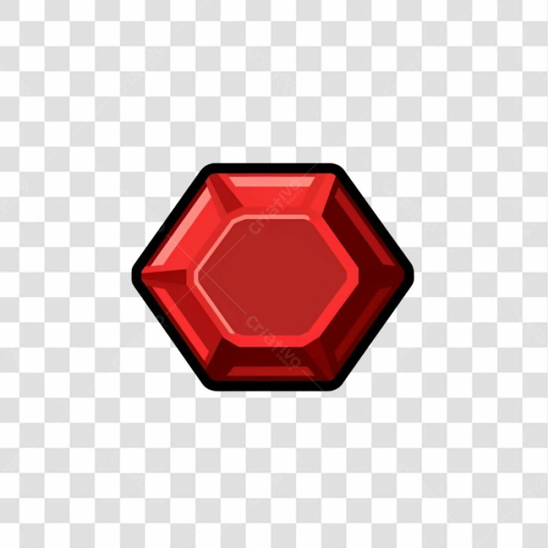 Ícone Rubi Vermelho PNG com fundo transparente