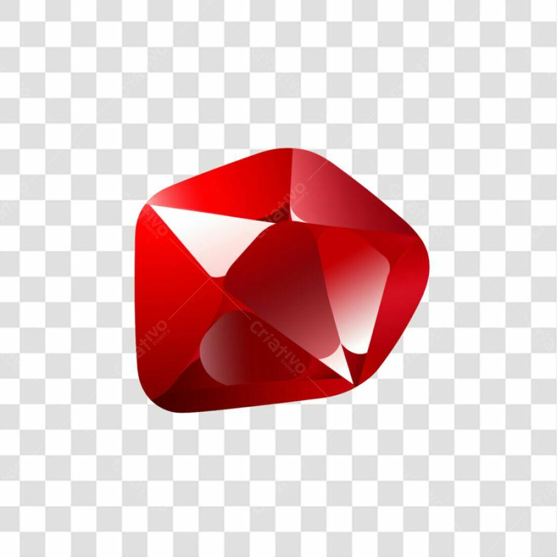 Ícone Rubi Vermelho PNG com fundo transparente