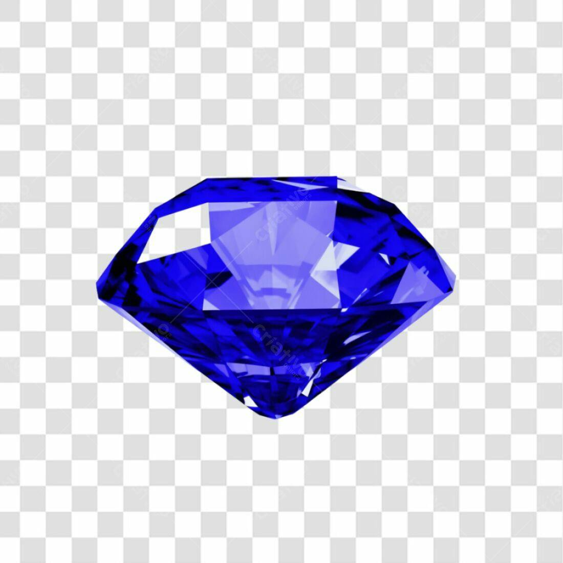 Icone Diamante Azul PNG com fundo transparente