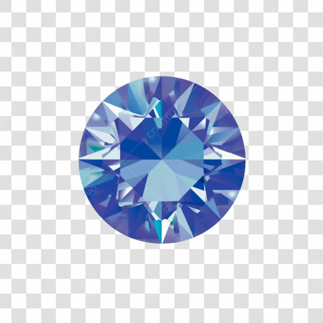 Ícone Diamante Azul PNG com fundo transparente
