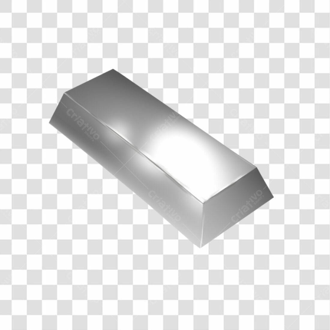 Icone Barra de Metal Prata PNG com fundo transparente