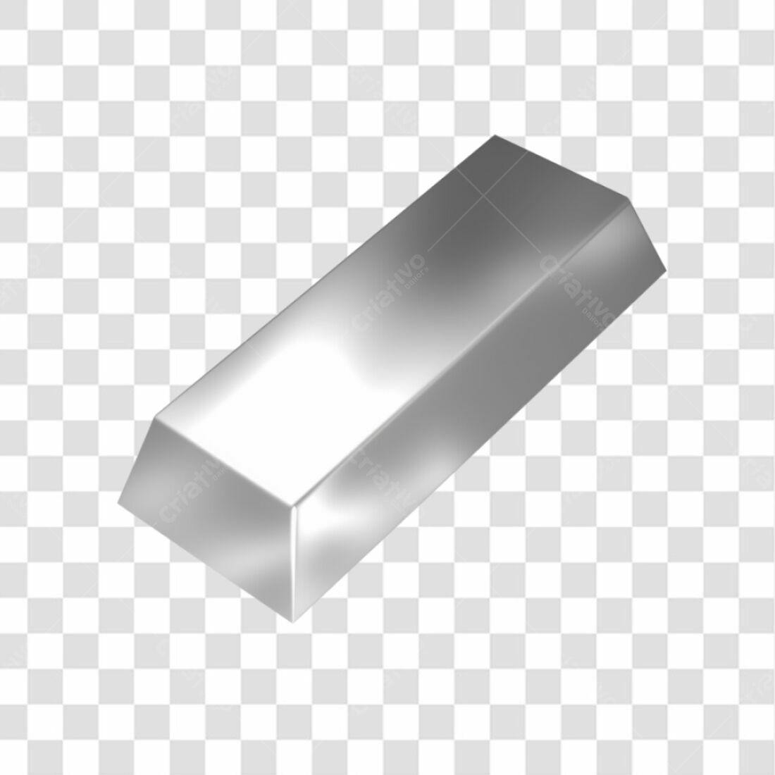 Icone Barra de Metal Prata PNG com fundo transparente