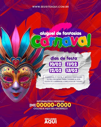 Feed | carnaval | carnival | festa | psd editável