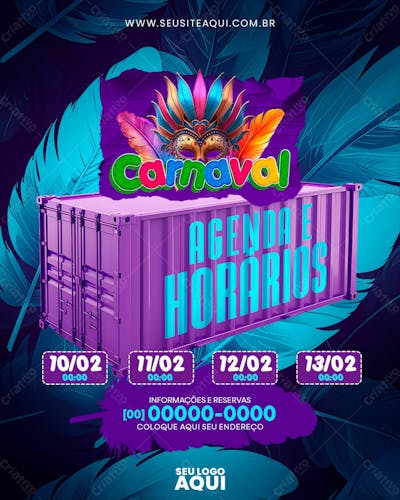 FEED | CARNAVAL | CARNIVAL | FESTA | PSD EDITÁVEL