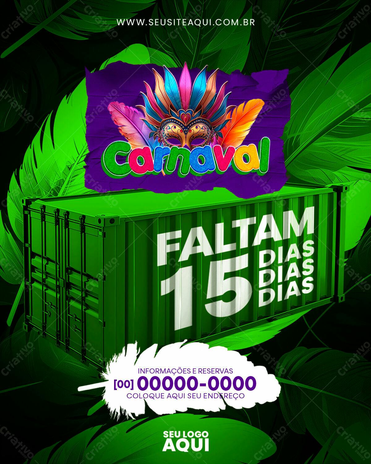 Flyer para Carnaval PSD Editável