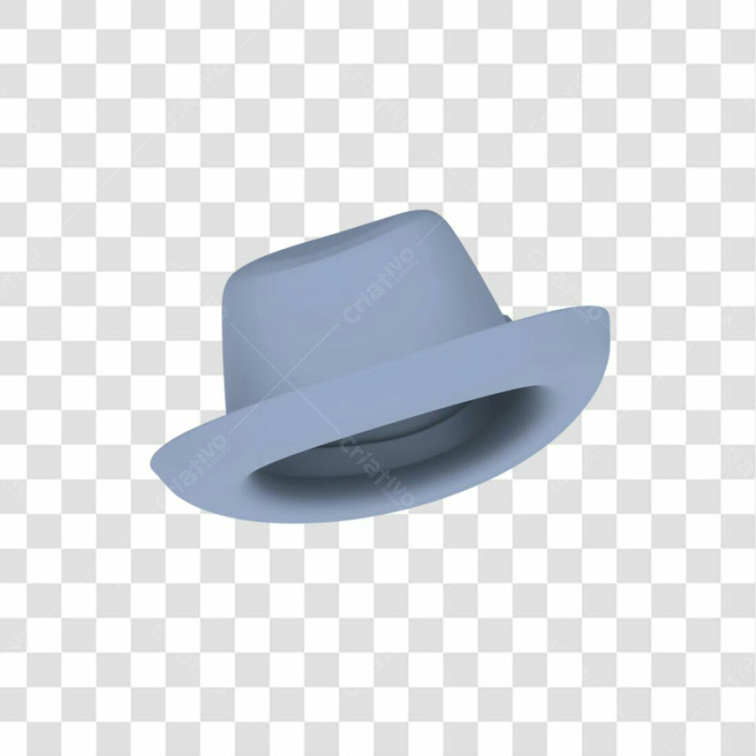 Icone Chapéu Fedora Azul PNG com fundo transparente