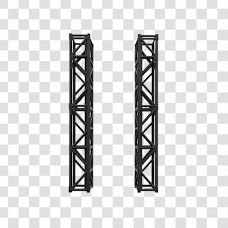 Metal de palco 3d png transparente