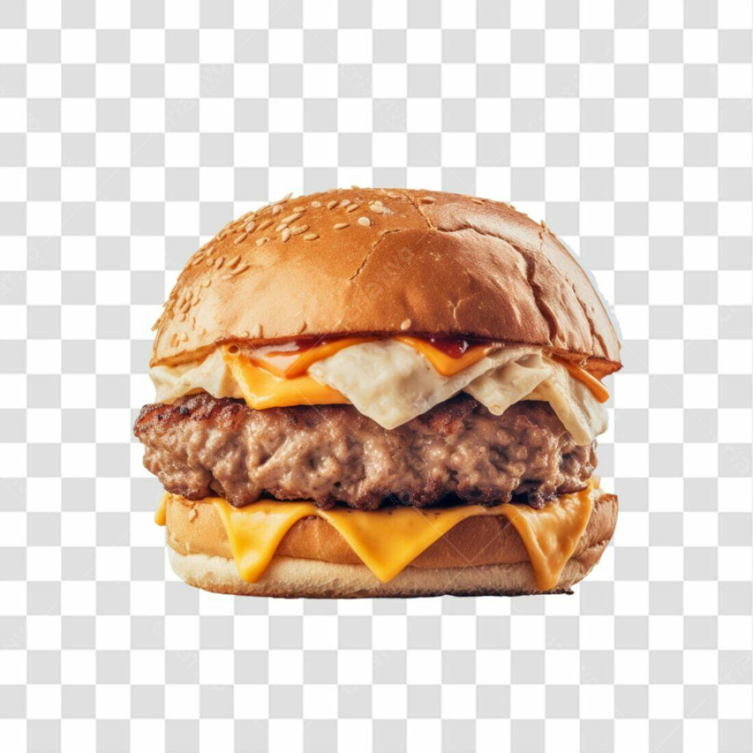 Imagem de hambúrguer PNG com fundo transparente
