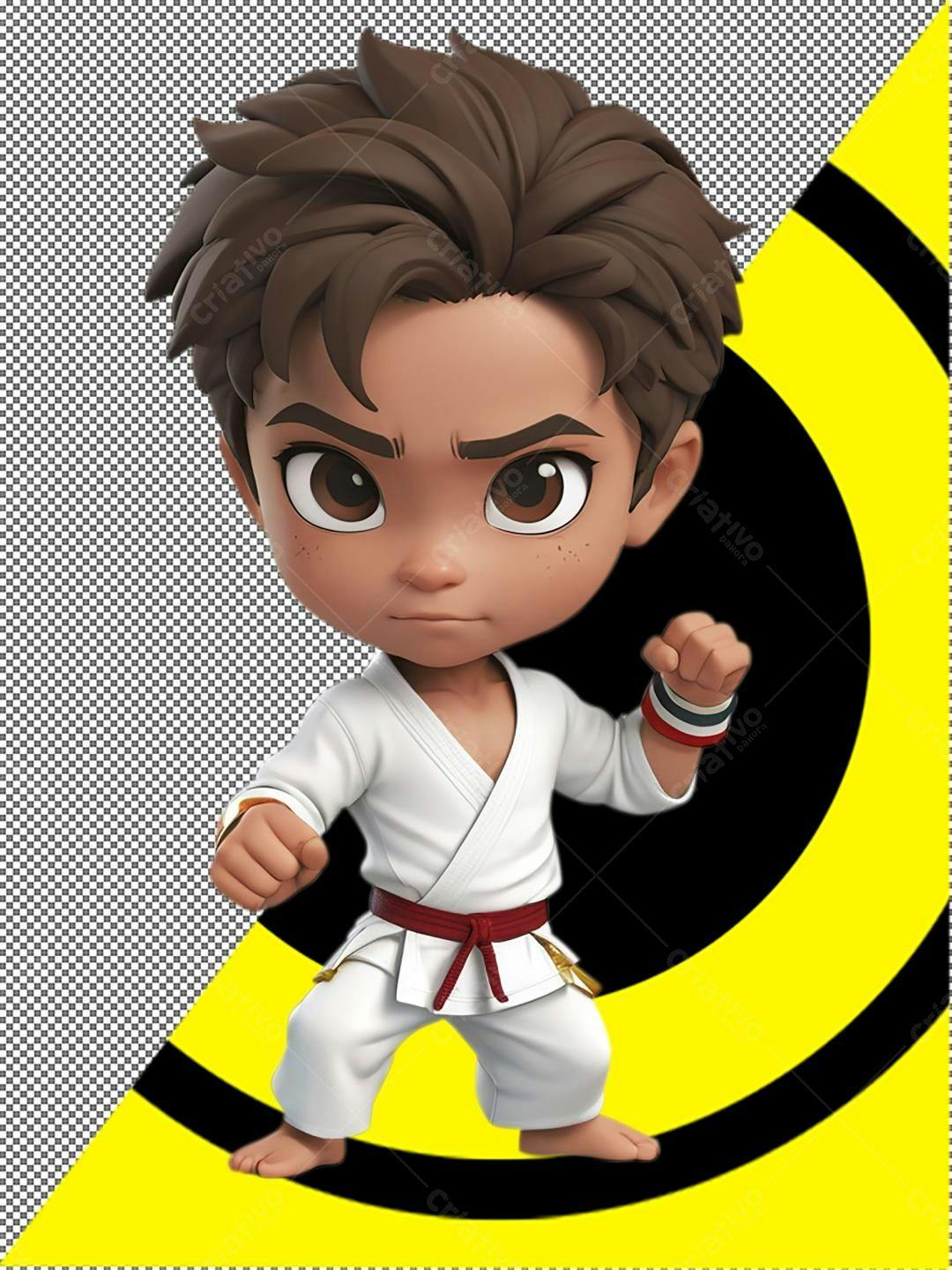Icone Menino Karateca PNG com fundo transparente
