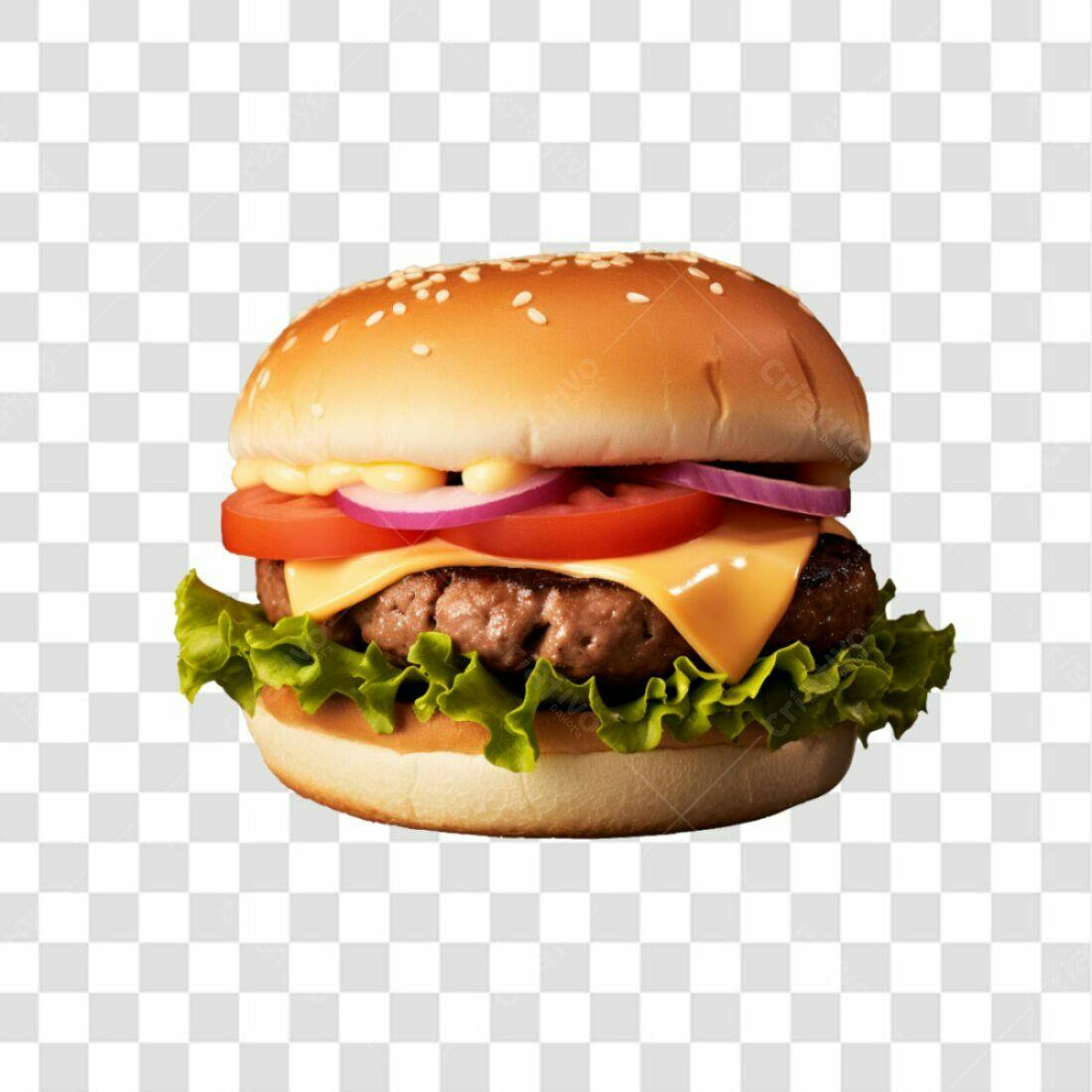 Imagem Hambúrguer PNG com fundo transparente