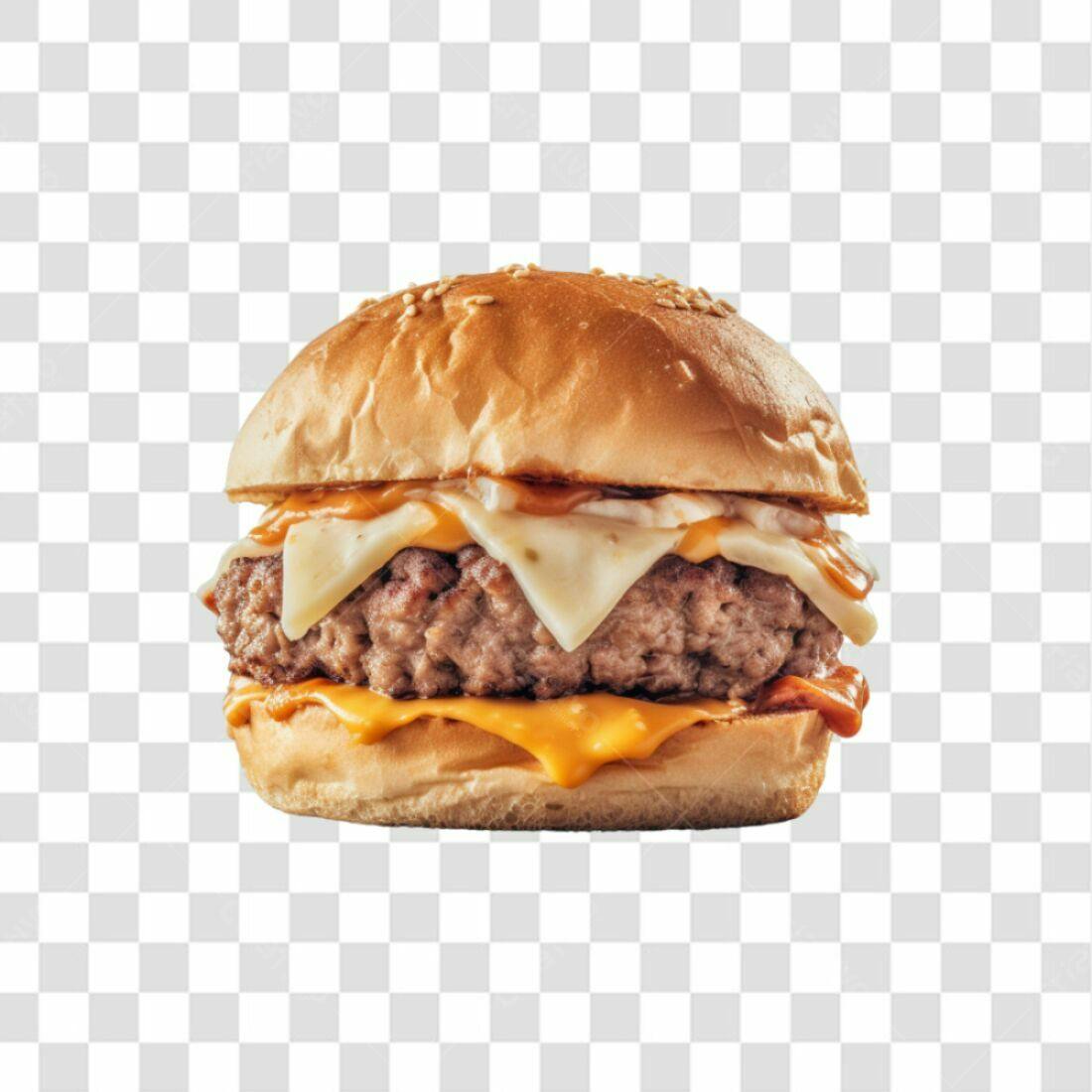 Imagem Hambúrguer Queijo PNG com fundo transparente