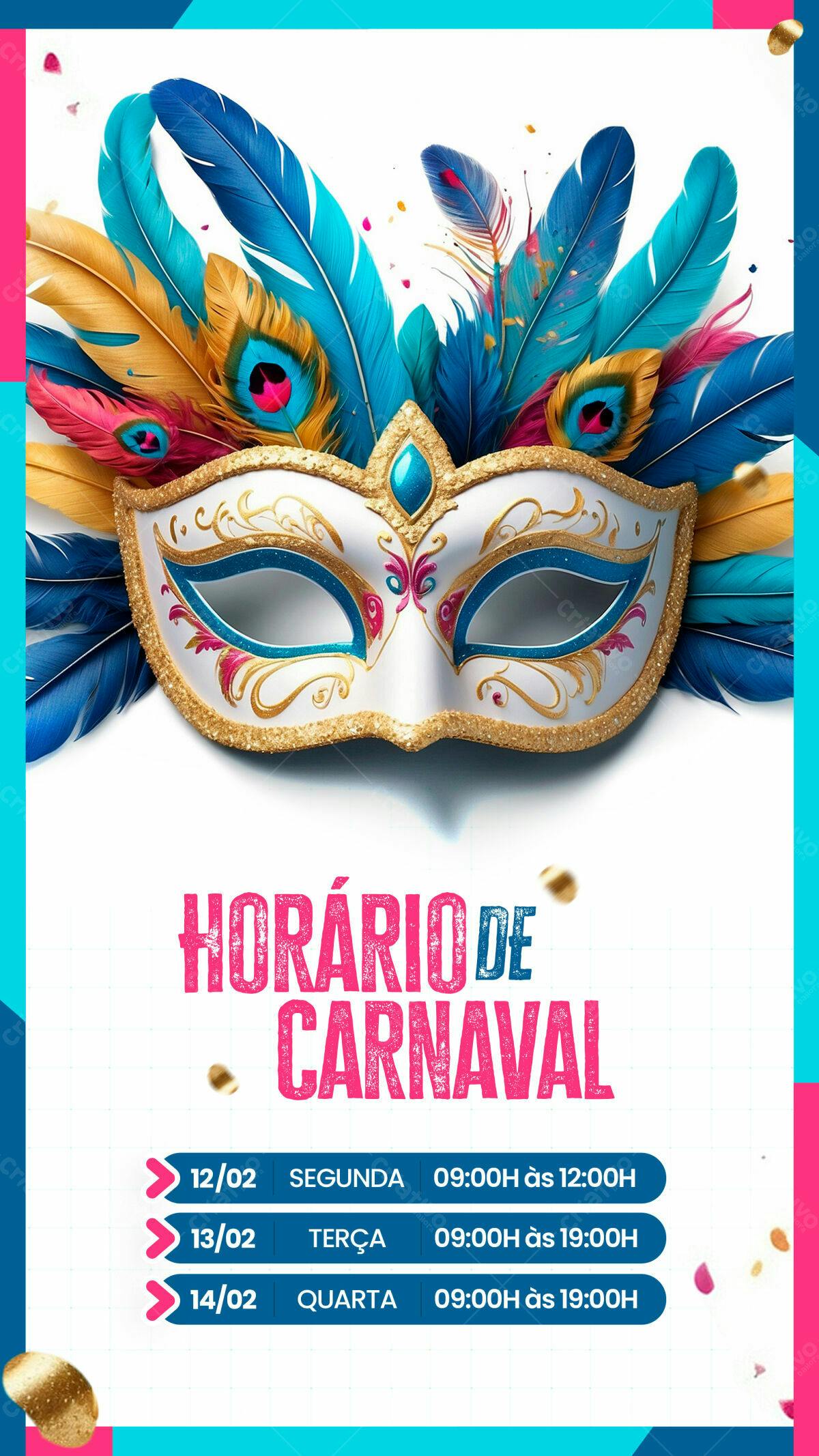 Flyer de Carnaval PSD Editável