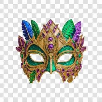 Baixe grátis máscara roxa de carnaval colorida com jóias png transparente