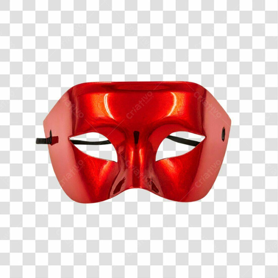 Máscara Carnaval Vermelha PNG com fundo transparente