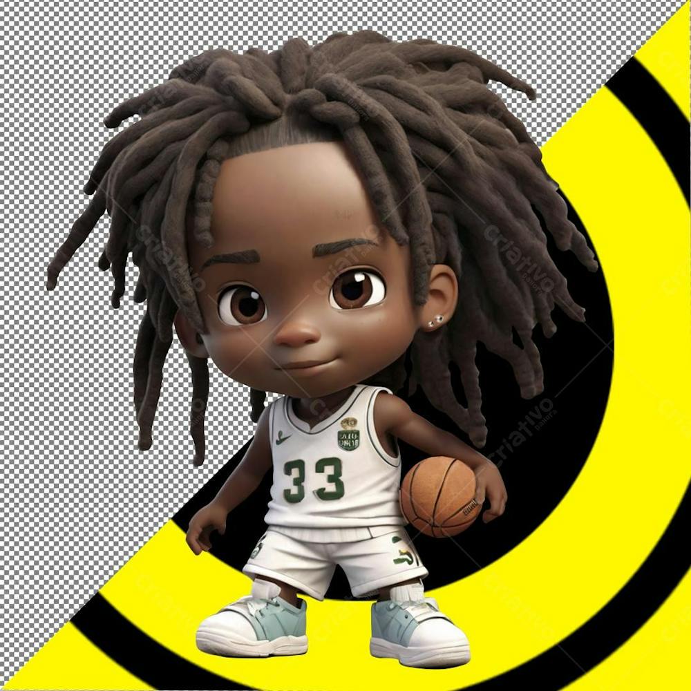 Jogador de Basquete 3D dreadlock, Disney