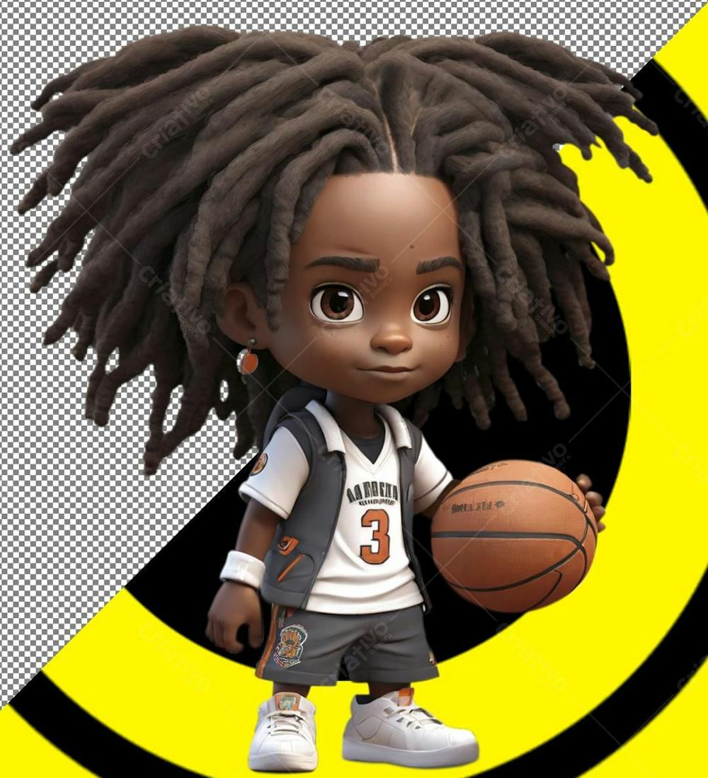 Jogador De Basquete 3D , dreadlock, Pixar