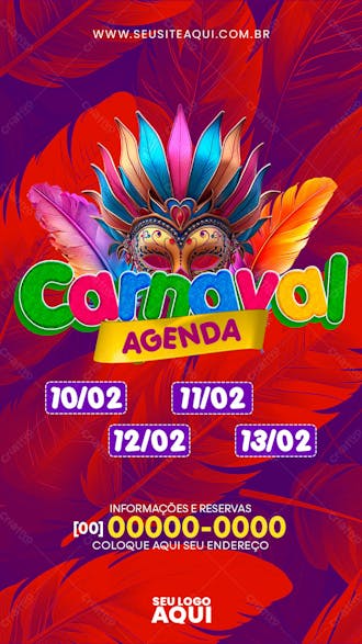 Story | carnaval | carnival | festa | psd editável