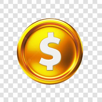 Baixe de graça moeda 3d de ouro png transparente