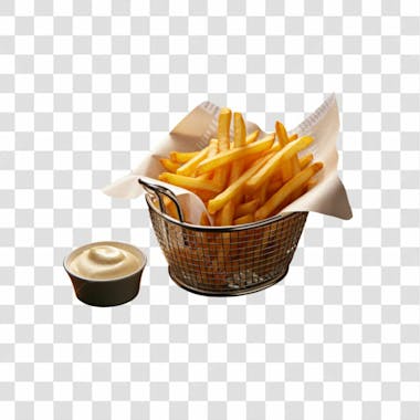 Baixe de graça batatas fritas e maionese png transparente em alta qualidade