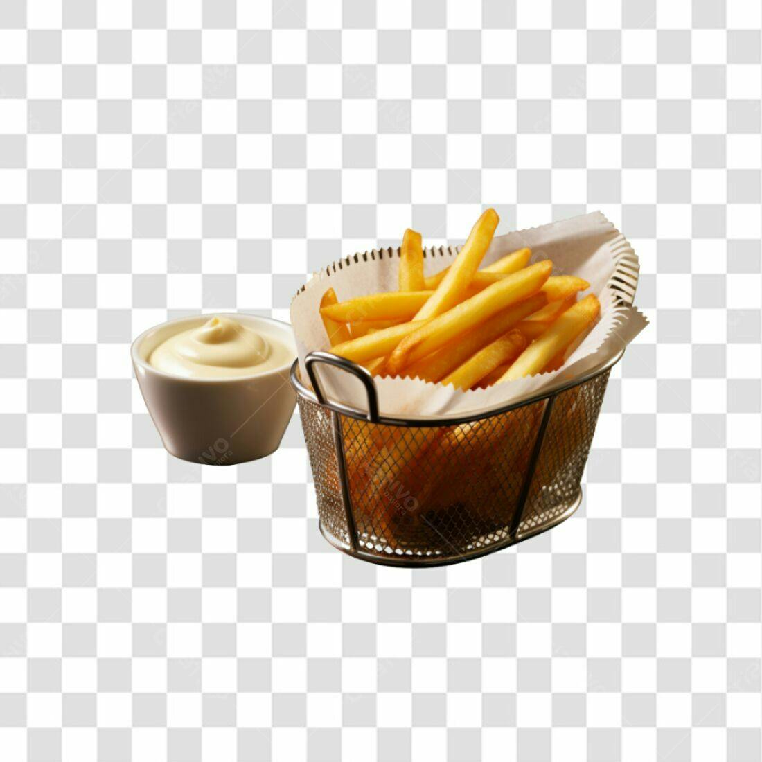 Imagem Batata Frita com Molho PNG com fundo transparente